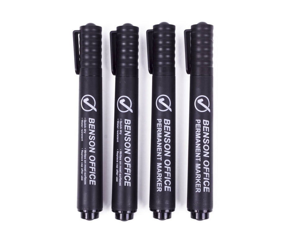 Permanentmarker 4 Stück schwarz