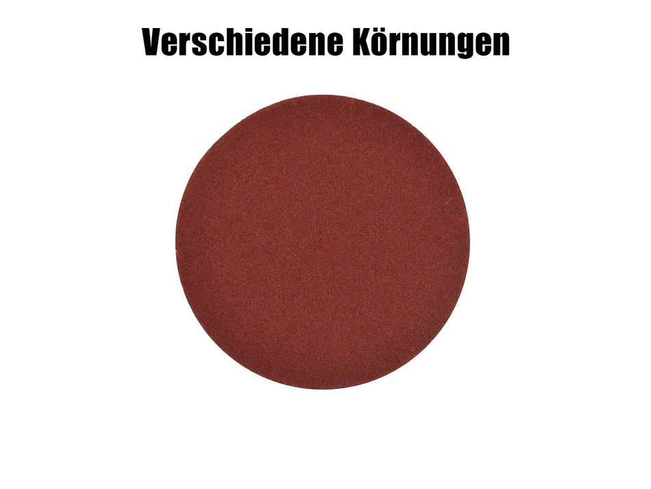 Schleifscheiben Set 10 Stück mit Klettverschluss, 125mm, Körnung P40-P220