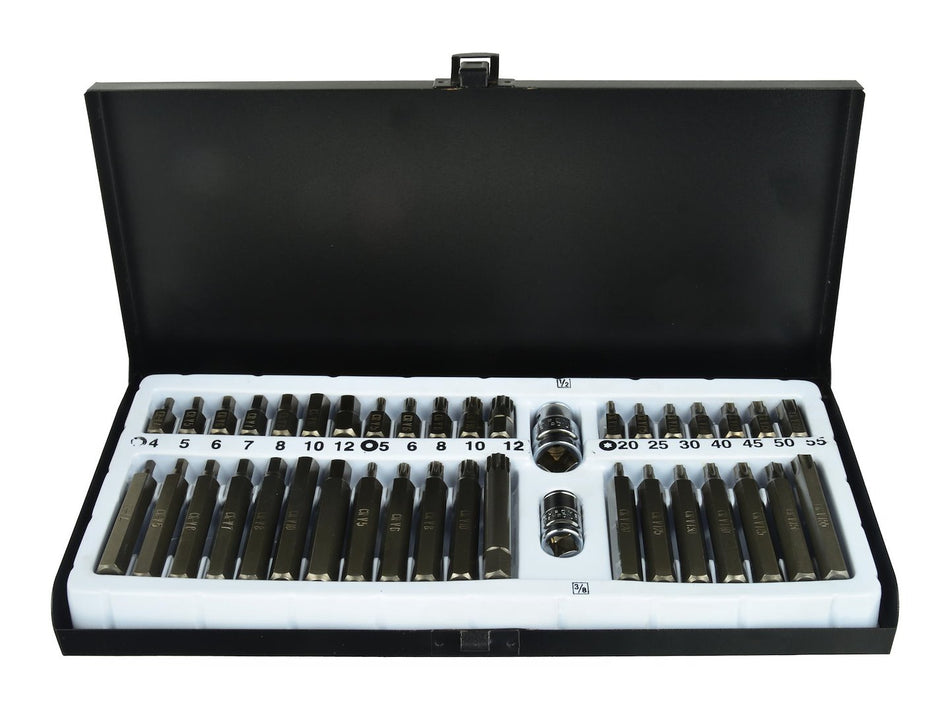 Torx-Bit-Set  40-tlg. 1/2" & 3/8" Adapter