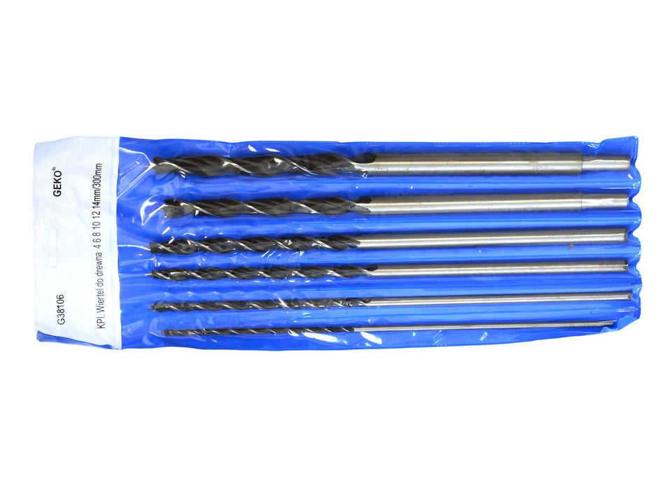 Holzbohrer- Satz 6-tlg. 4, 6, 8, 10, 12, 14 mm | 300mm lang