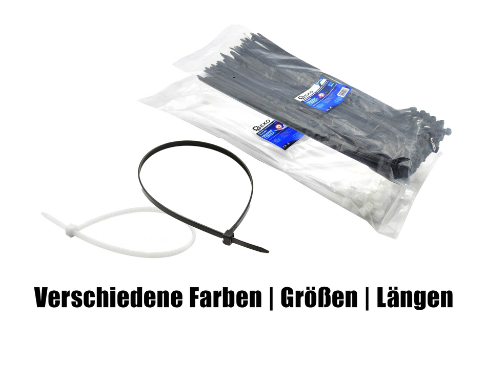 Kabelbinder schwarz & weiß verschiedene Varianten