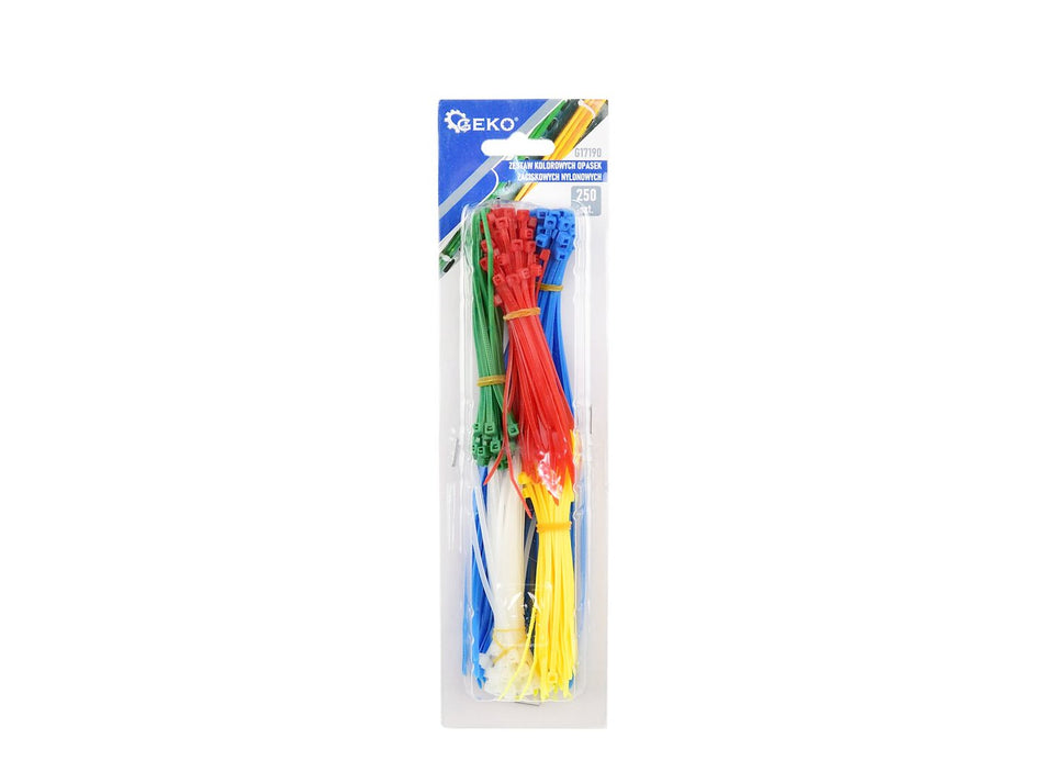 Satz farbiger Nylon-Kabelbinder 250 Stück
