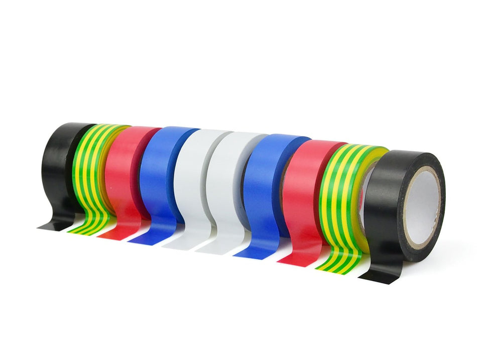 Isolierband versch. Farben 19mm x 0,13mm x 10m - 10er Set