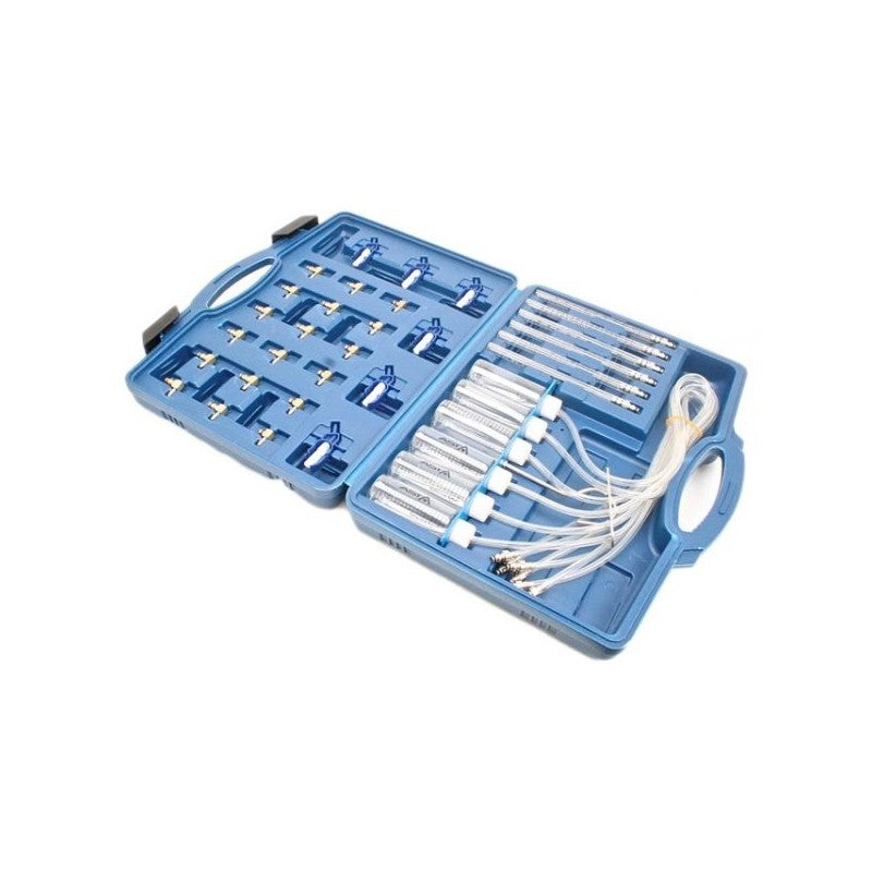 Prüfgerät für Common Rail Rücklaufmengen inkl. 24 Adaptern